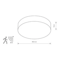 Plafon ARENA 40cm 3xE14 czujnik ruchu | biały 10186