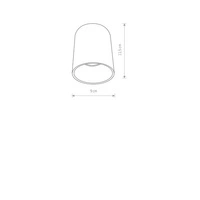 Spot sufitowy designerski tuba EYE TONE GU10 śr. 8,9cm | biały złoty 8926
