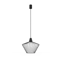 Lampa wisząca druciana zwis nowoczesna WAVE S czarny śr. 40cm 8858