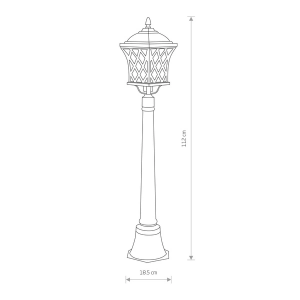 Lampa ogrodowa słupek TAY I 5294