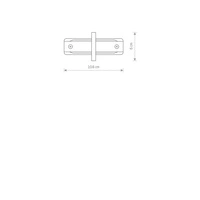 Łącznik PROFILE RECESSED straight connector black 8968