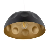 Lampa wisząca HEMISPHERE HIT L BLACK - GOLD śr. 50cm E27 | czarny/złoty 10703