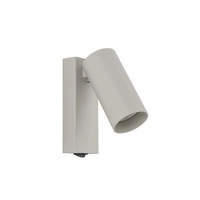 Kinkiet FOURTY miniGU10 wys.17cm szer.10cm włącznik | Silk gray 11765