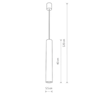 Zwis nad stolik blat EYE BLACK L zwis 120cm 6841