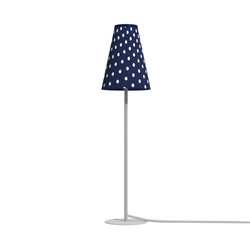 Lampa stojąca TRIFLE 44cm G9 | granatowy/biały