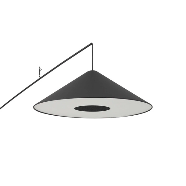 Lampa podłogowa POISE black A E27 wys.240cm dług.260cm przewód 270cm włącznik | 11768