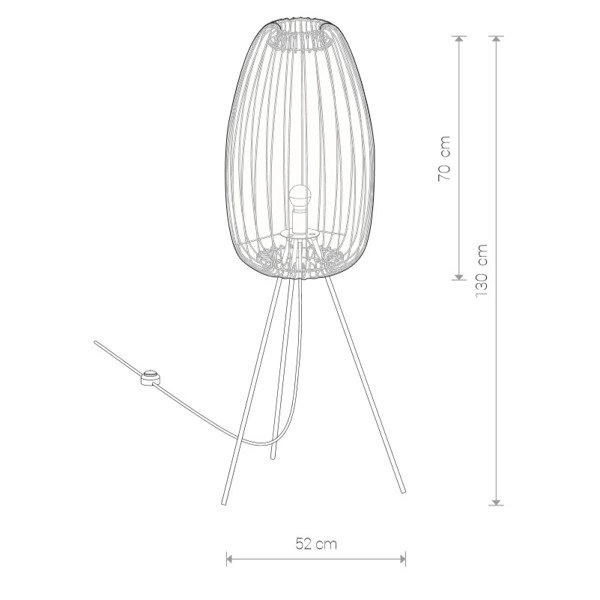 Lampa podłogowa duża nowoczesna MUSE L biały śr. 52cm 8871
