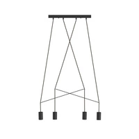 Lampa wisząca IMBRIA BLACK IV listwa 9192