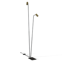 Lampa podłogowa podwójna MONO 120cm 2xGU10 | mosiężny