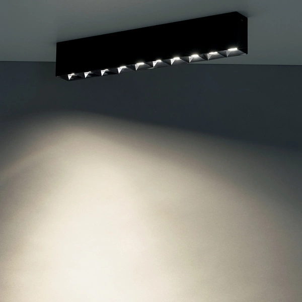 Liniowa oprawa natynkowa MIDI LED 38,5cm 40W 4000K neutralna | czarny 10060