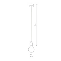 Lampa biały kabel SILICONE WHITE 90cm 6403 6403