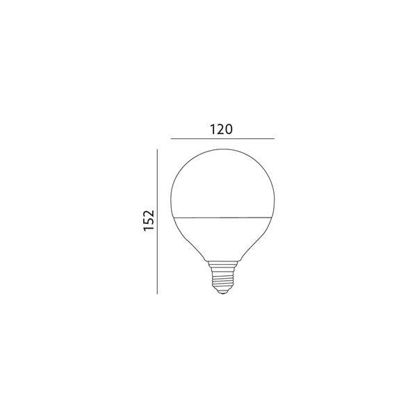 Żarówka LED E27 G120 24W barwa CIEPŁOBIAŁA