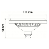 Oxyled PerfectColor LED ES111 15W 4000K kąt 120st WH | neutralna