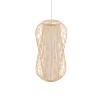 Lampa wisząca PUKET L śr. 30cm E27 | naturalne drewno/biały 11162