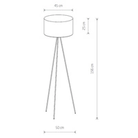 Lampa podłogowa stojąca CADILAC I 156cm E27 | czarny/złoty 7991