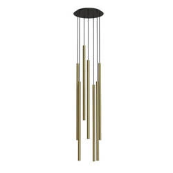 Lampa wisząca LASER SOLID BRASS VII 172cm 7xG9 | mosiężny  7668