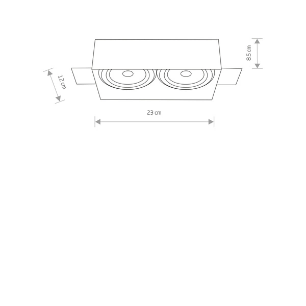 Bezramkowa lampa wpuszczana MOD PLUS WHITE 9407