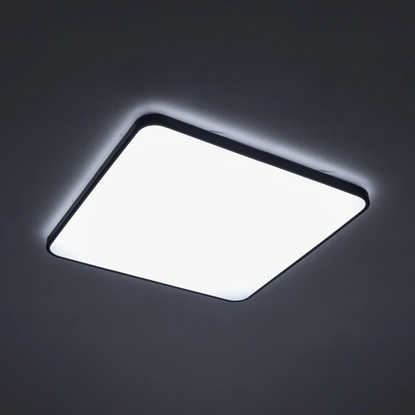 Plafon AGNES SQUARE LED PRO wys.5cm szer.63.5cm 64W 4000K 6000lm IP44 | Czarny/Biały