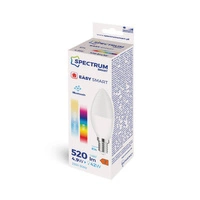 Żarówka LED ŚWIECOWA sterowana Bluetooth RGBW + CCT barwa 2700 - 6000K 4,9W E14 SMART Simply multikolor