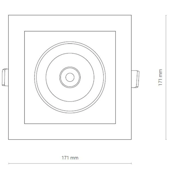 Lampa sufitowa wpuszczana DIA 30W LED 3000K | biały czarny 8720