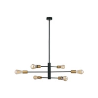 Lampa wisząca loftowa ROTOR VI E27 60W wys. 83cm | czarny 7937