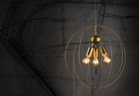 Lampa wisząca druciana zwis BULLET złoty śr. 45cm 9061