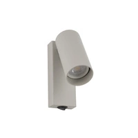 Kinkiet FOURTY miniGU10 wys.17cm szer.10cm włącznik | Silk gray 11765