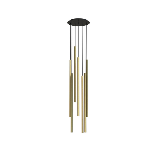 Lampa wisząca LASER SOLID BRASS VII 172cm 7xG9 | mosiężny 