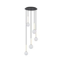 Lampa wisząca KARO V 120cm 5xG9 | czarny/złoty 10303