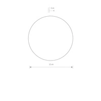 Kinkiet RING LED S 15cm 7W barwa ciepła 3000K | biały 7637