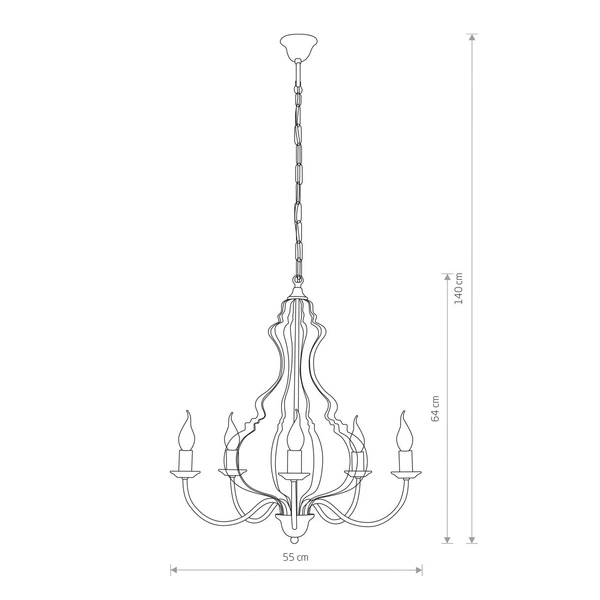 Biały żyrandol MARGARET WHITE 6330