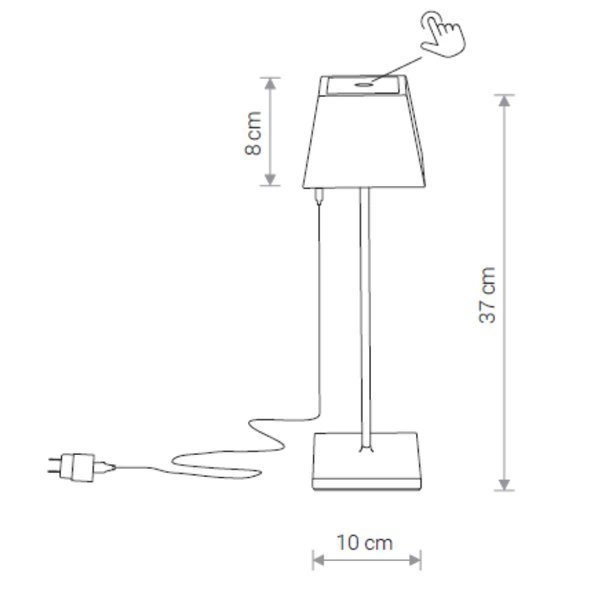 Lampka przenośna do domu i ogrodu MAHE LED CCT dotykowa IP54 | biała 8397