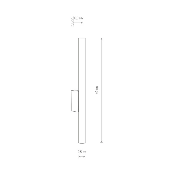 Kinkiet LASER WALL 40cm 2xG9 | czekoladowy 10563