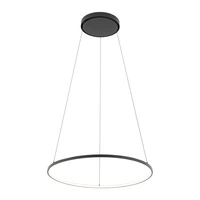 Lampa wisząca CIRCOLO LED szer. 60cm 21W barwa ciepła 3000K | czarny 10812