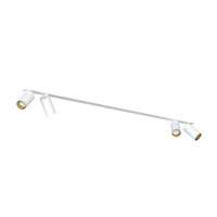 Lampa 4 punktowa podtynkowa MONO SURFACE IV szer. 118cm GU10 | biały złoty 7686