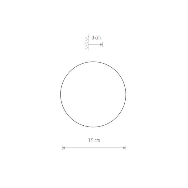 Lampa ścienna kinkiet RING LED S śr. 15cm 7W 3000K | satyna złoty 10317