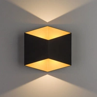 Kinkiet TRIANGLES LED zewnętrzny IP54 3000K łazienka | czarny złoty 8141