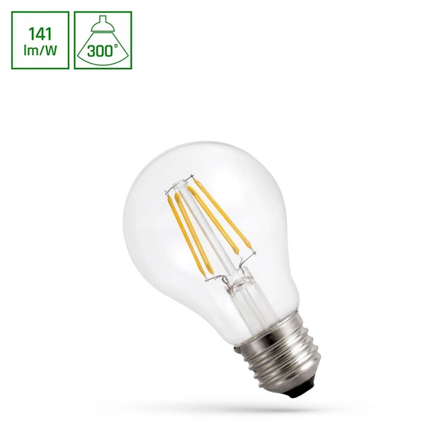 Żarówka LED GLS E27 230V 8,5W COG CLEAR Neutralna 4000K