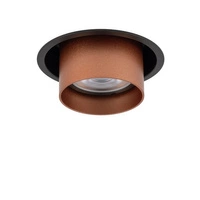 Regulowana lampa podtynkowa MONO SLIDE śr. 8,3cm GU10 | miedziany/czarny 10801