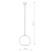 Lampa wisząca zwis kula POLARIS I złoty śr. 25cm 9057