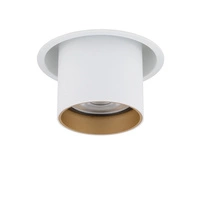 Regulowana lampa punktowa podtynkowa MONO SLIDE szer. 8,5cm GU10 | biały/złoty 10797