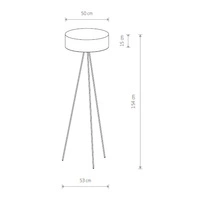 Lampa podłogowa CADILAC III 154cm 3xE27 | czarny 7988