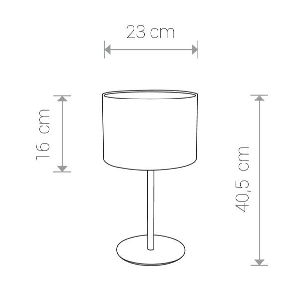 Lampa stołowa nowoczesna z abażurem ALICE biały 9085