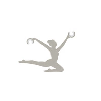 Dekoracyjny uchwyt BALLERINA umożliwiający regulację przewodu wys.11.5cm szer.7.5cm | Silk gray 11801