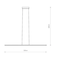 Lampa wisząca BAR LED M szer. 150cm 24W barwa neutralna 4000K | czarny 10848