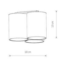 Punktowa lampa sufitowa EYE TONE III dł. 18cm 3xGU10 | biały 8093