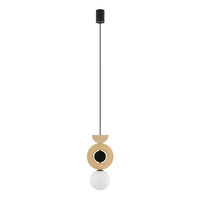 Lampa wisząca DROPS WOOD B 216,5cm G9 | drewno/czarny 11174
