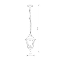 Lampa wisząca TYBR 90cm E27 IP44 | złoty 4684
