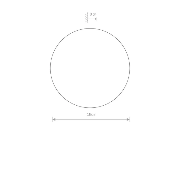 Lampa ścienna kinkiet RING LED S śr. 15cm 7W 3000K | satynowa miedź 10316