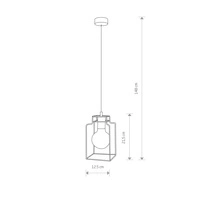 Lampa vintage FIORD kostka 9668 zwis 150cm 9668